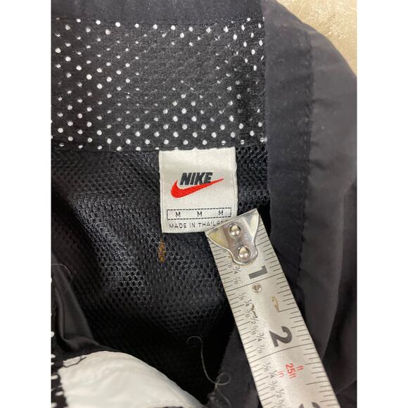 Nike Men’s Vintage Windbreaker Jacket M Black Gray Mesh Lined 90s 2000s Swoosh - Picture 2 of 4